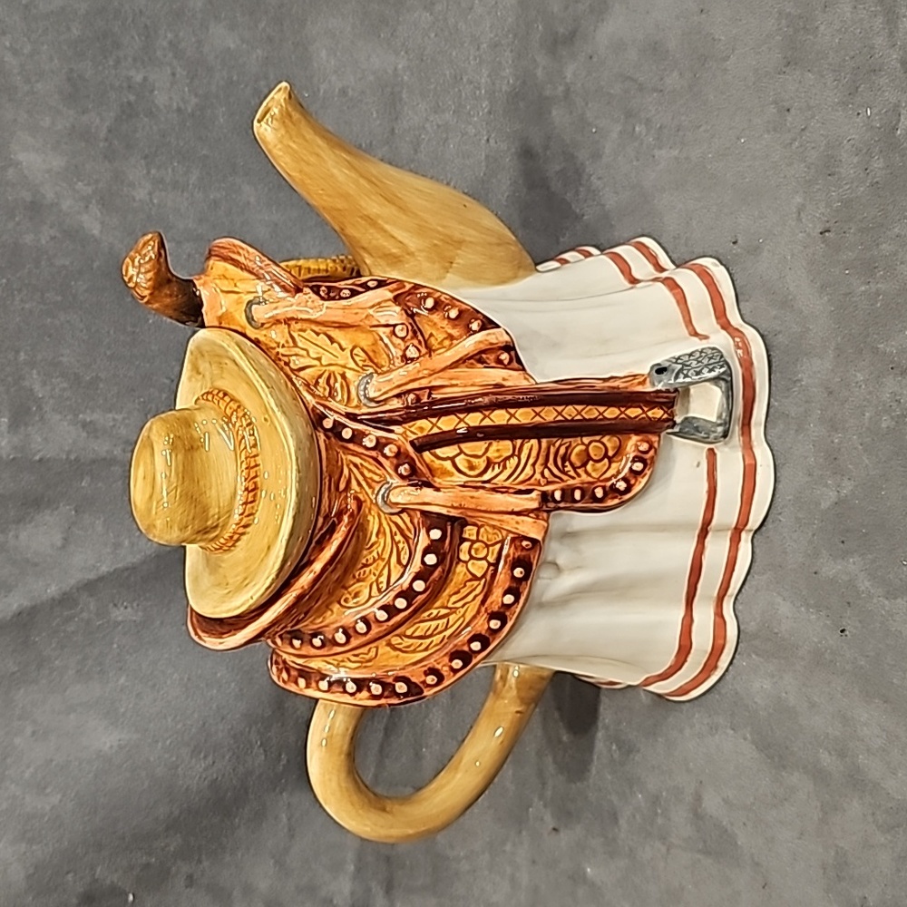 Western Tea Pot Saddle Cowboy Hat Vintage - Picture 3 of 13